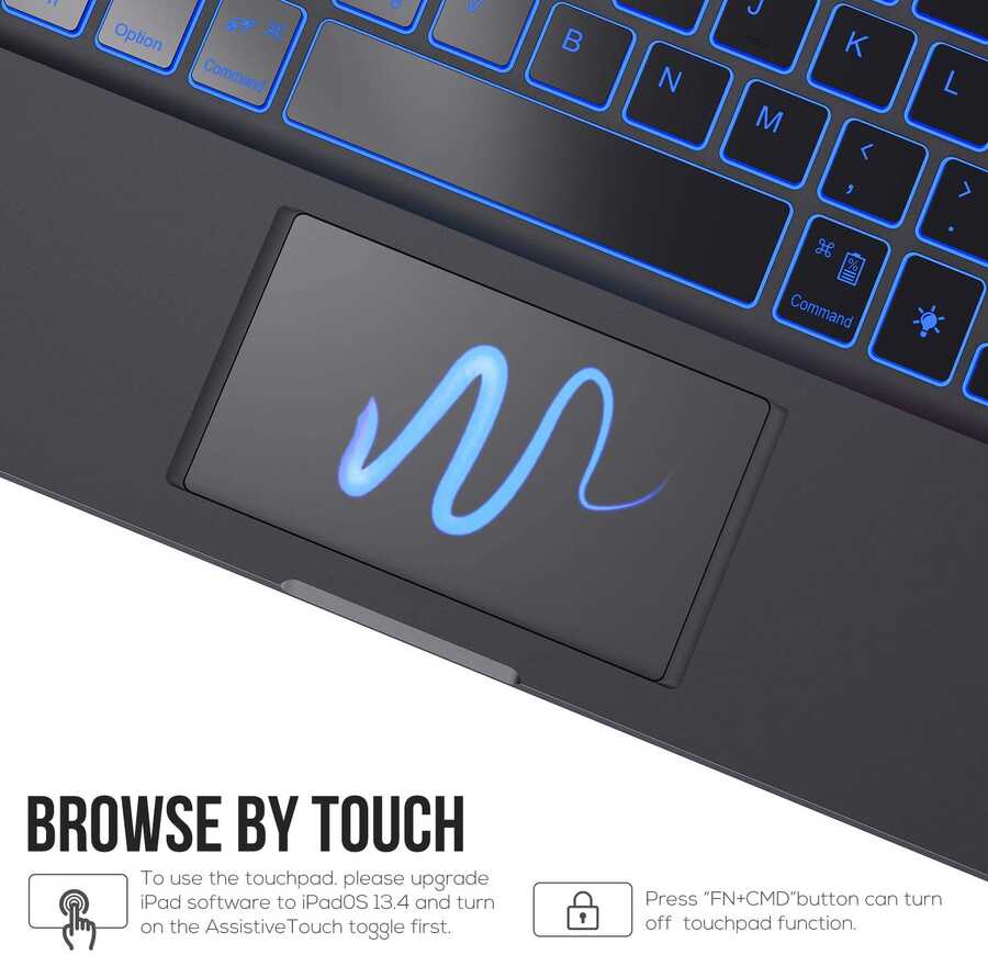 iPad Air 11 2024 Wiwu Waltz Rotating Keyboard Kablosuz Dönebilen Klavye