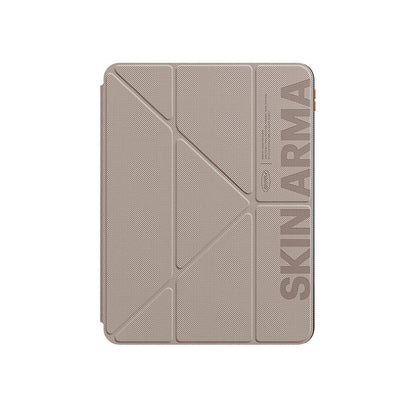 iPad Air 11 2025 M3 Kılıf SkinArma Kabartma Baskı Tasarımlı 360 Tam Koruma Arkası Şeffaf Standlı Gamma Kılıf