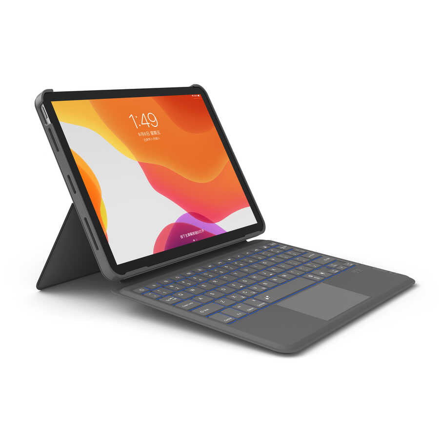 iPad Air 11 2025 M3 Wiwu Combo Led Işıklı Magnetik Standlı Klavyeli Kılıf