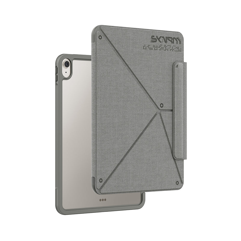iPad Air 11 2026 M4 Kılıf Skinarma Kalemlikli Dokulu Tasarım Standlı Magnetik Trilon Kılıf