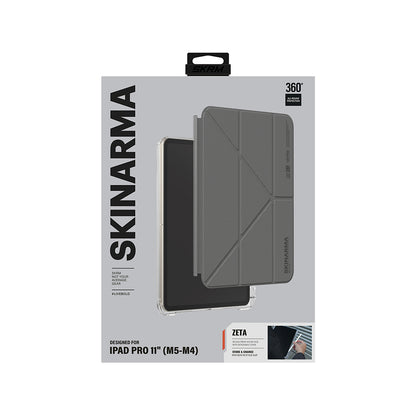 iPad Pro 11 2024 Kılıf Skinarma Kalemlikli Arkası Şeffaf Standlı Magnetik Zeta Kılıf