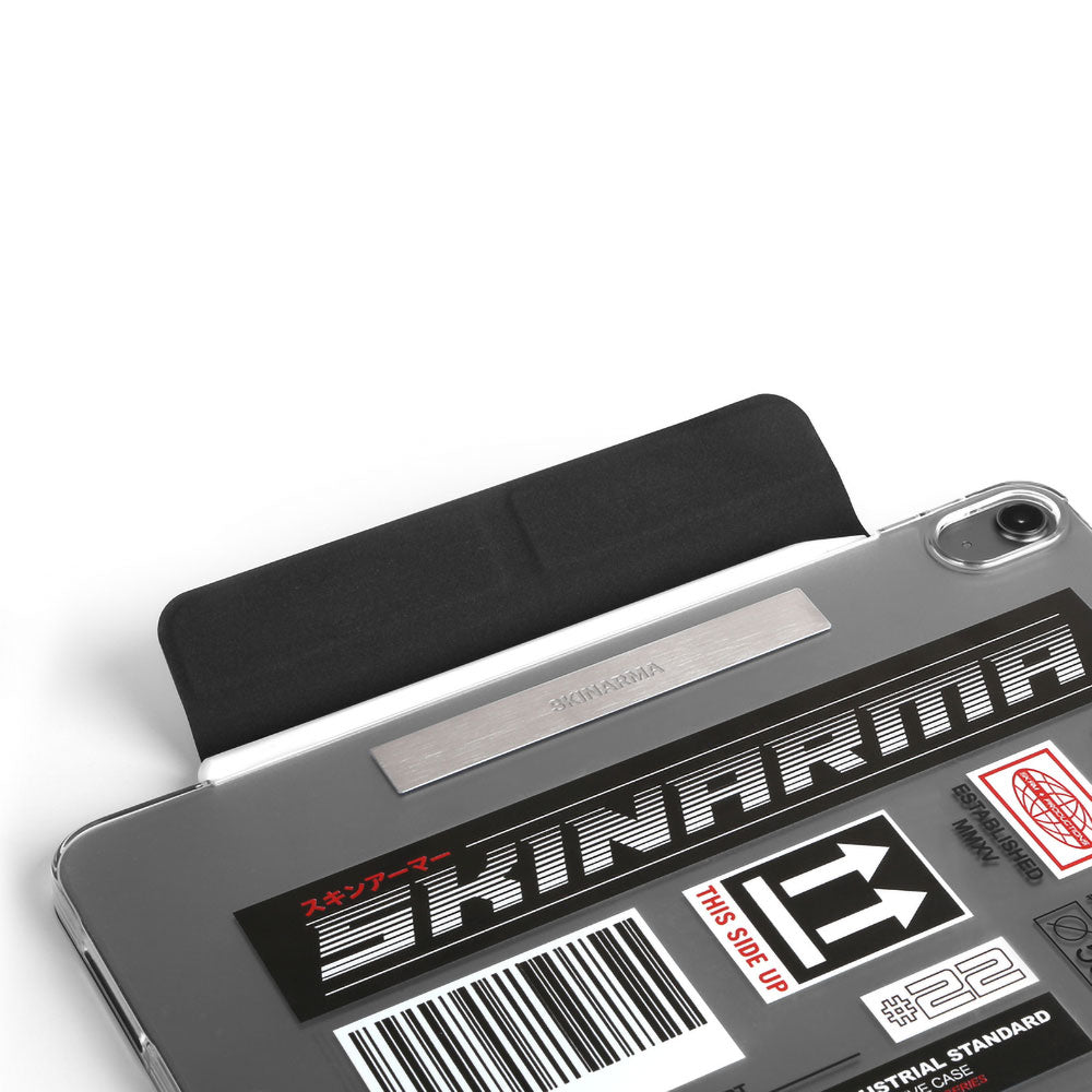 iPad Pro 11 2024 Kılıf SkinArma Sticker Tasarımlı Kalemlikli Arkası Şeffaf Standlı Magnetik Taito Kılıf