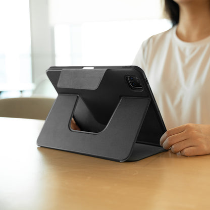iPad Pro 11 2024 Raptic Spin Detachable Folio PU Ayrılabilir Kalem Bölmeli Standlı Kılıf