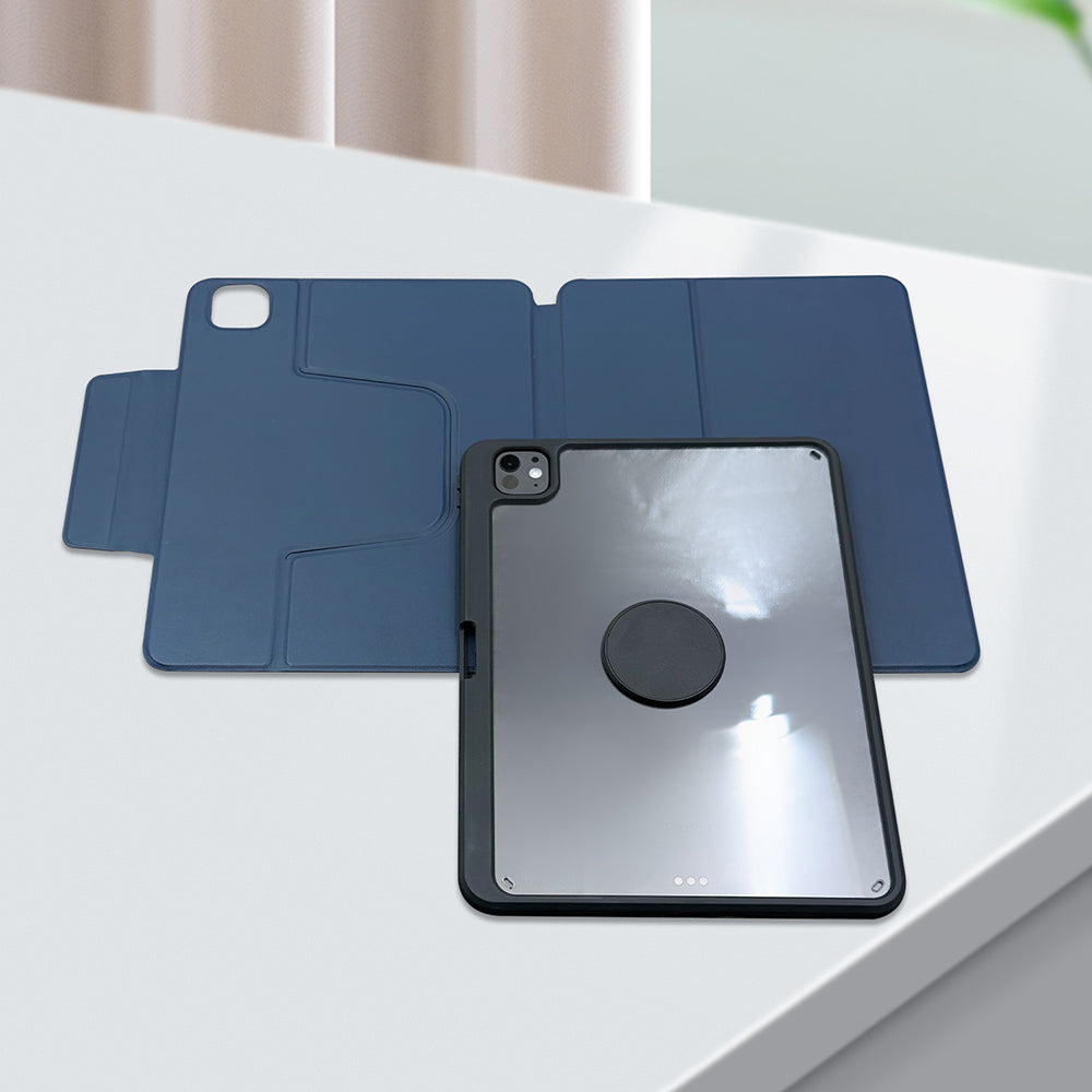 iPad Pro 11 2024 Raptic Spin Detachable Folio PU Ayrılabilir Kalem Bölmeli Standlı Kılıf