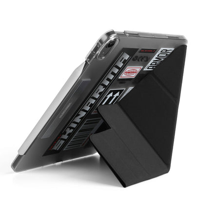 iPad Pro 11 2025 M5 Kılıf SkinArma Sticker Tasarımlı Kalemlikli Arkası Şeffaf Standlı Magnetik Taito Kılıf