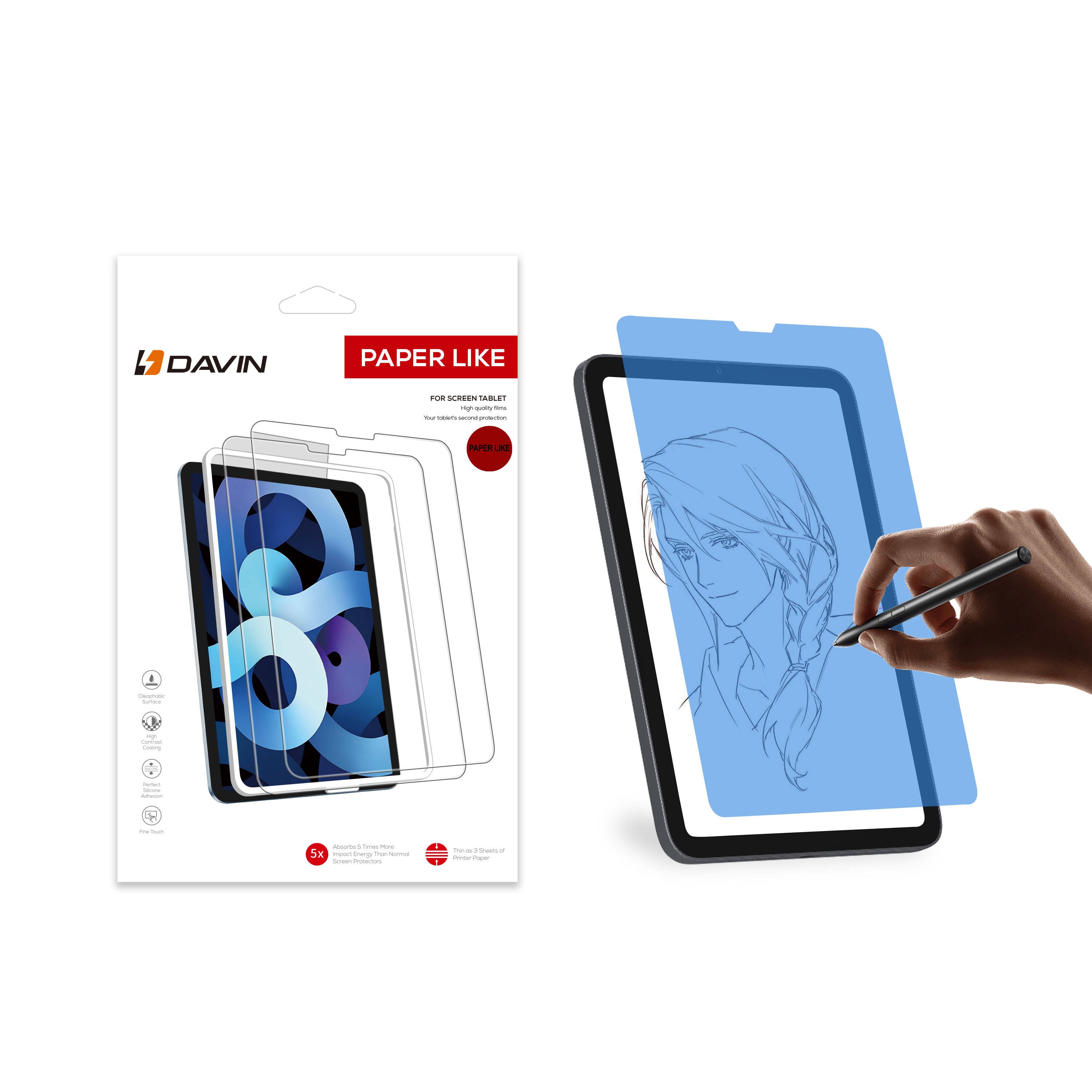 iPad Pro 12.9 2015 Kağıt Hisli Mat Davin Paper Like Ekran Koruyucu