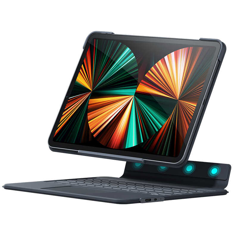 iPad Pro 12.9 2020 (4.Nesil) Benks KB02 Kablosuz Klavyeli Kılıf