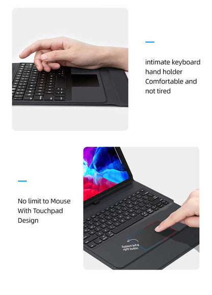 iPad Pro 12.9 2020 (4.Nesil) Benks Multifunctional Kablosuz Klavyeli Kılıf