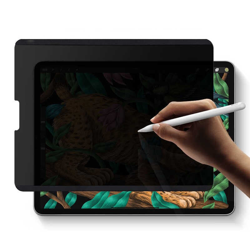 iPad Pro 12.9 2021 (5.Nesil) Wiwu iPrivacy Magnetik Paper Like Hayalet Ekran Koruyucu