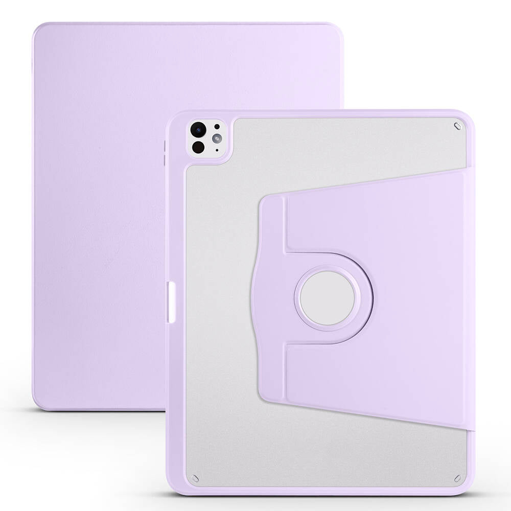 iPad Pro 13 2024 Kılıf Zore Termik Kalem Bölmeli Dönebilen Standlı Kılıf