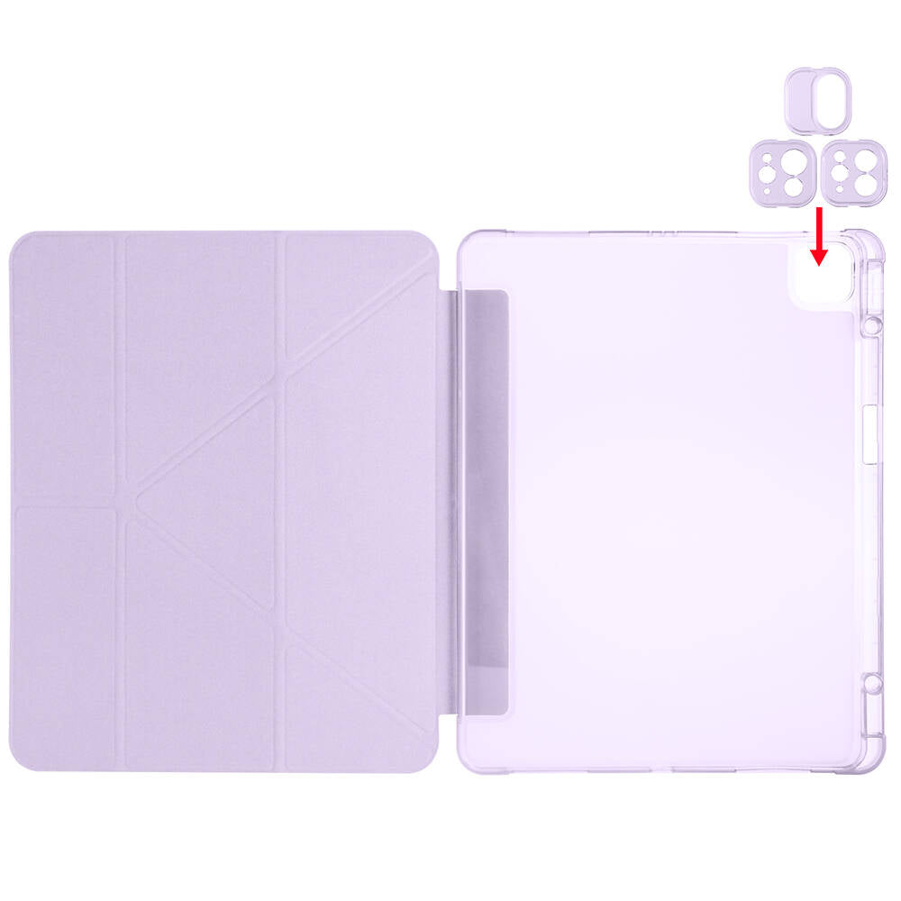 iPad Pro 13 2024 Kılıf Zore Tri Folding Kalem Bölmeli Standlı Kılıf
