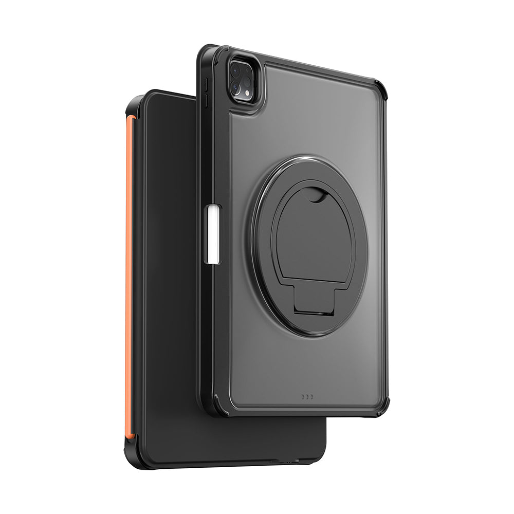 iPad Pro 13 2024 Wiwu MK-007 Combo Pro Kalem Bölmeli Klavyeli Standlı Kılıf