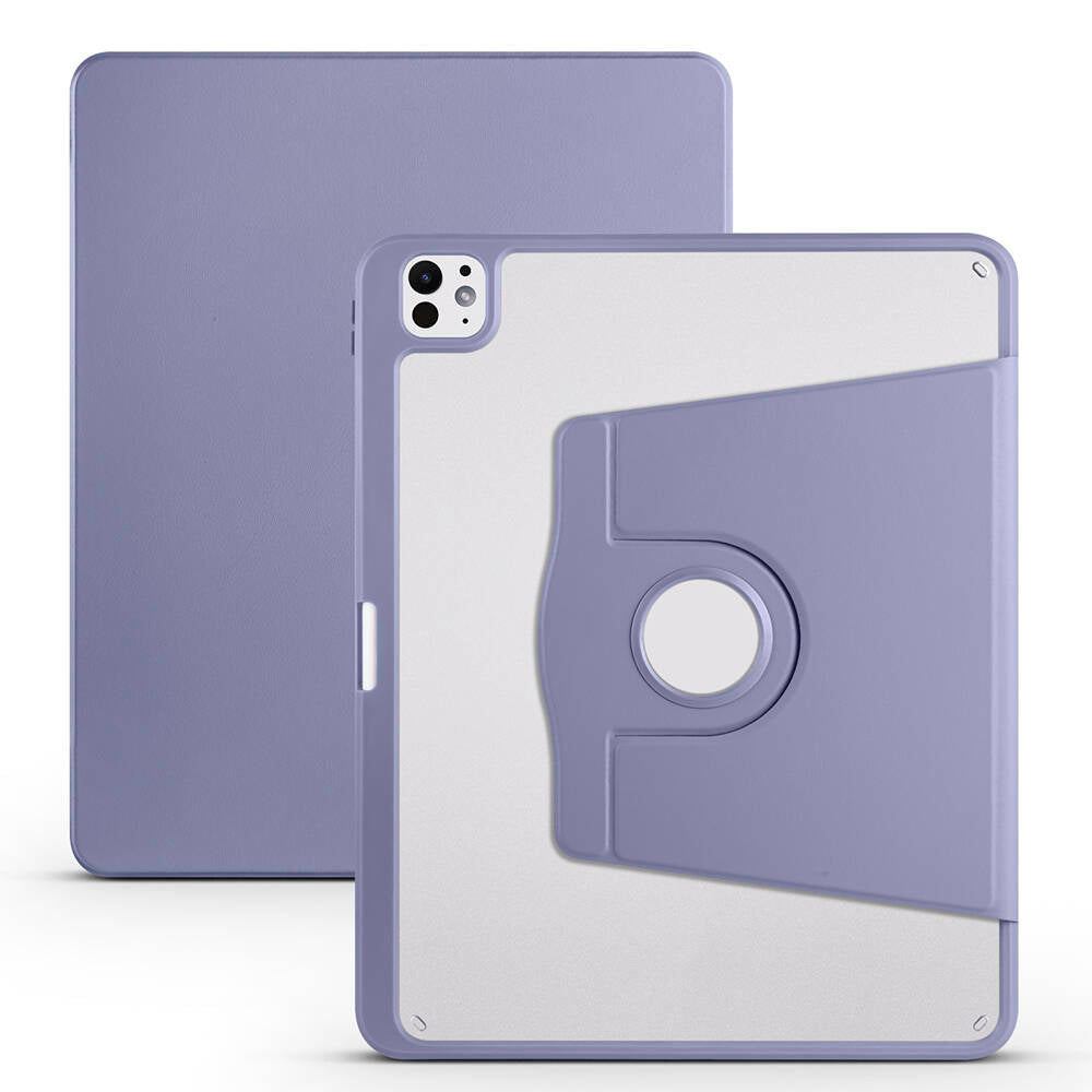 iPad Pro 13 2025 M5 Kılıf Zore Termik Kalem Bölmeli Dönebilen Standlı Kılıf