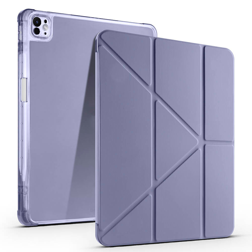 iPad Pro 13 2025 M5 Kılıf Zore Tri Folding Kalem Bölmeli Standlı Kılıf
