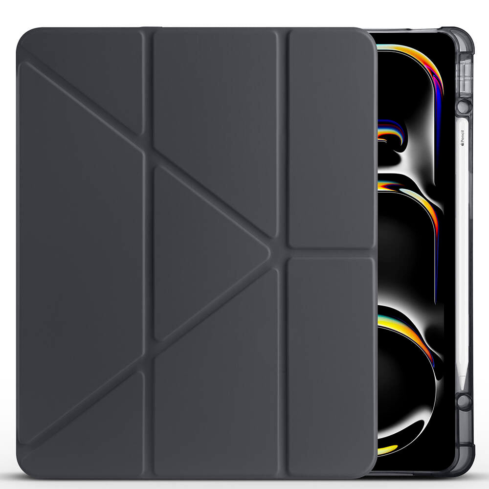 iPad Pro 13 2025 M5 Kılıf Zore Tri Folding Kalem Bölmeli Standlı Kılıf