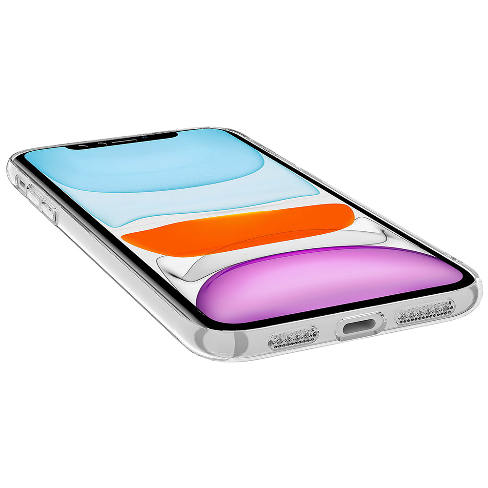 iPhone 11 Kamera Korumalı M-Safe Şarj Özellikli Şeffaf Zore London Sert PC Kılıf