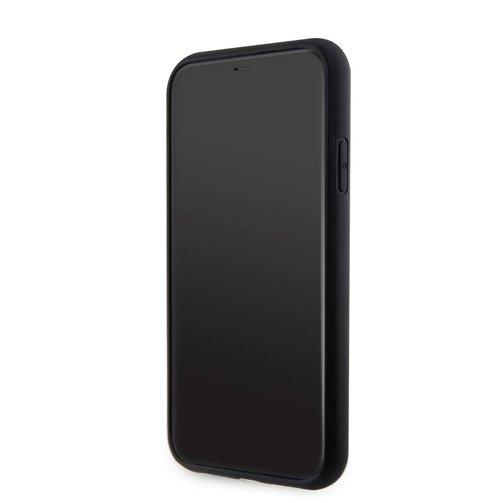 iPhone 11 Kılıf Guess Orijinal Lisanslı 4G Büyük Metal Logolu Glitter Kılıf