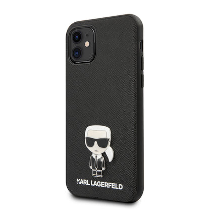 iPhone 11 Kılıf Karl Lagerfeld PU Suni Deri Karl Dizayn Kılıf