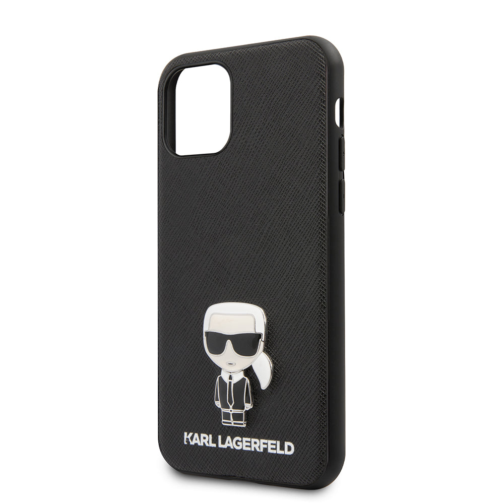 iPhone 11 Kılıf Karl Lagerfeld PU Suni Deri Karl Dizayn Kılıf
