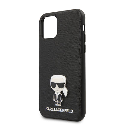 iPhone 11 Kılıf Karl Lagerfeld PU Suni Deri Karl Dizayn Kılıf