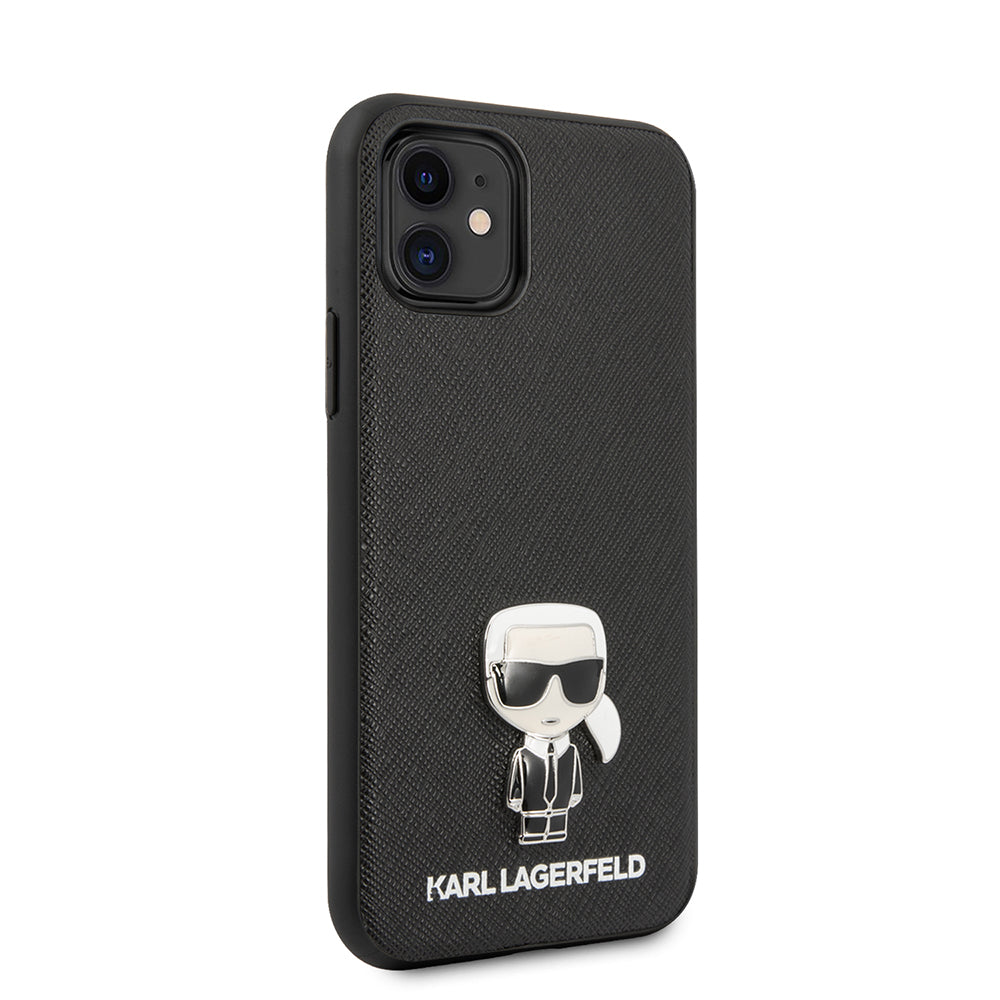 iPhone 11 Kılıf Karl Lagerfeld PU Suni Deri Karl Dizayn Kılıf