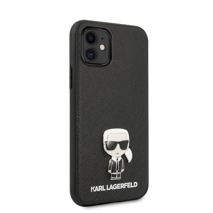 iPhone 11 Kılıf Karl Lagerfeld PU Suni Deri Karl Dizayn Kılıf