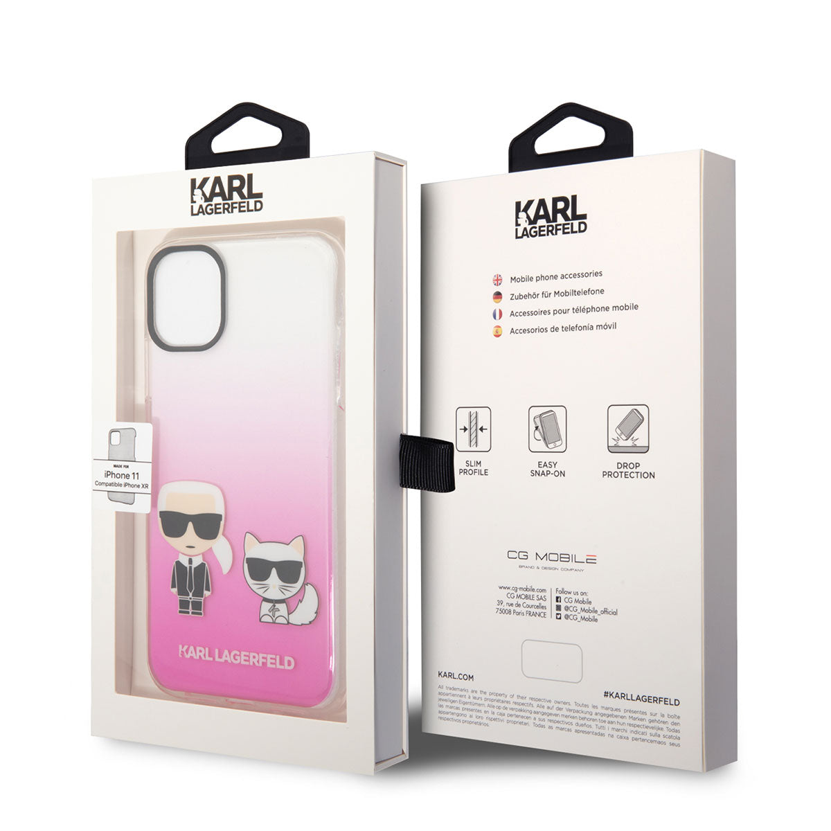 iPhone 11 Kılıf Karl Lagerfeld Sert TPU K&C Dizayn Kılıf