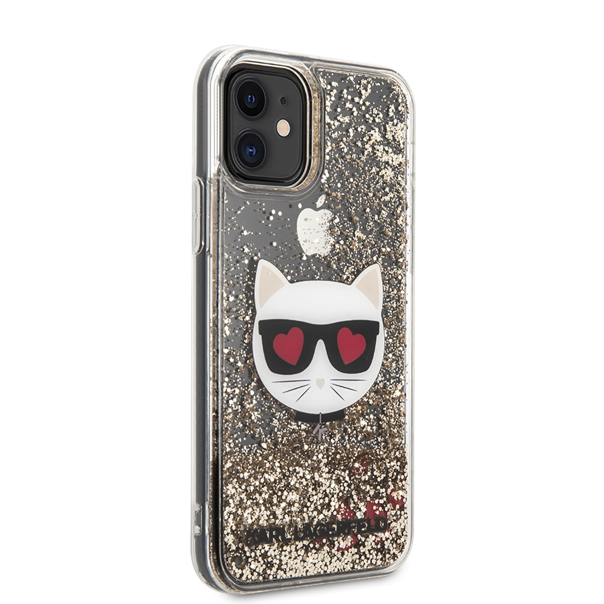 iPhone 11 Kılıf Karl Lagerfeld Sıvılı Simli Choupette Dizayn Kılıf