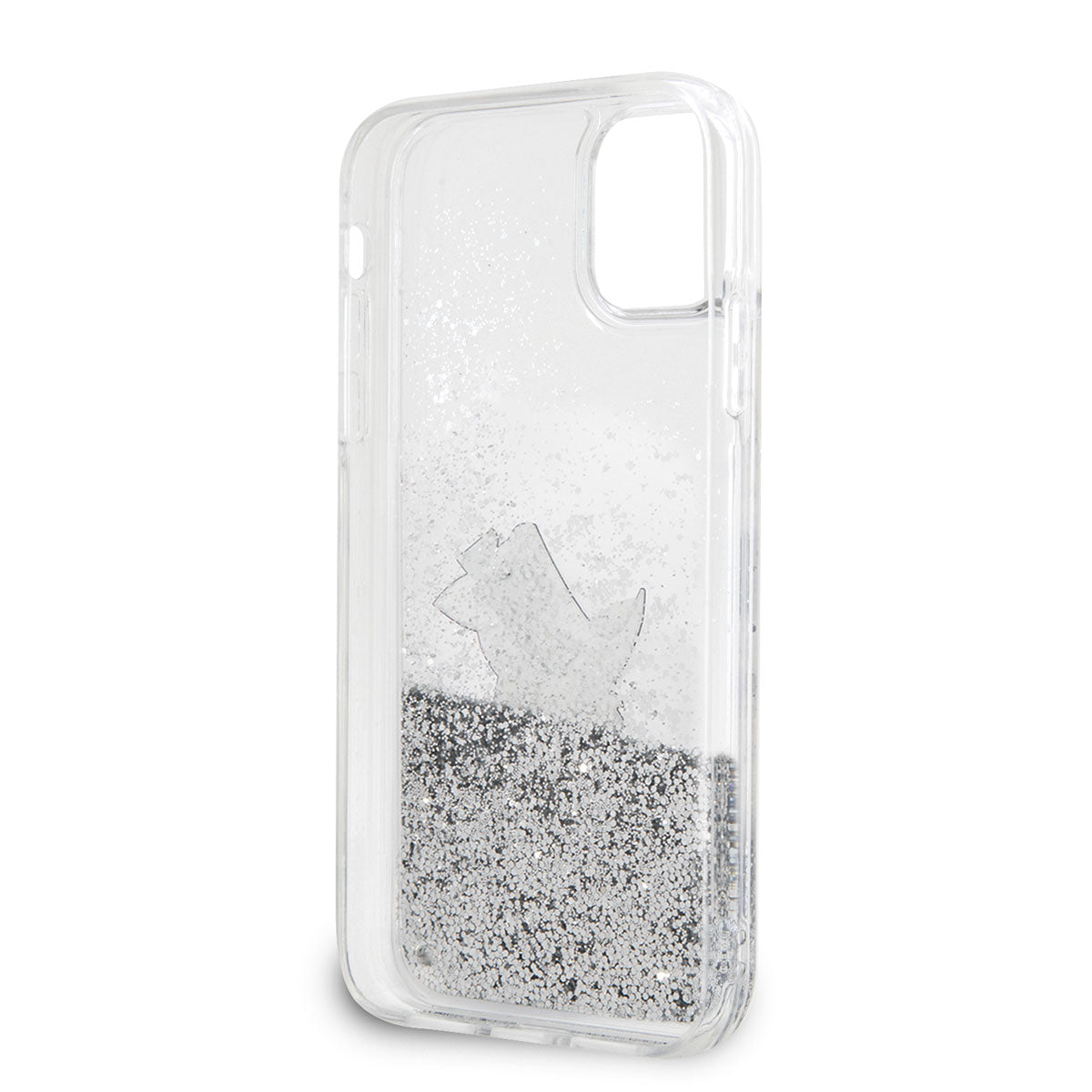 iPhone 11 Kılıf Karl Lagerfeld Sıvılı Simli Choupette Fun Dizayn Kılıf