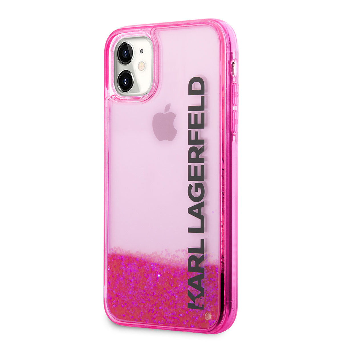 iPhone 11 Kılıf Karl Lagerfeld Sıvılı Simli Elong Dizayn Kılıf
