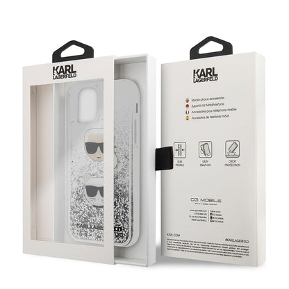 iPhone 11 Kılıf Karl Lagerfeld Sıvılı Simli K&C Dizayn Kılıf