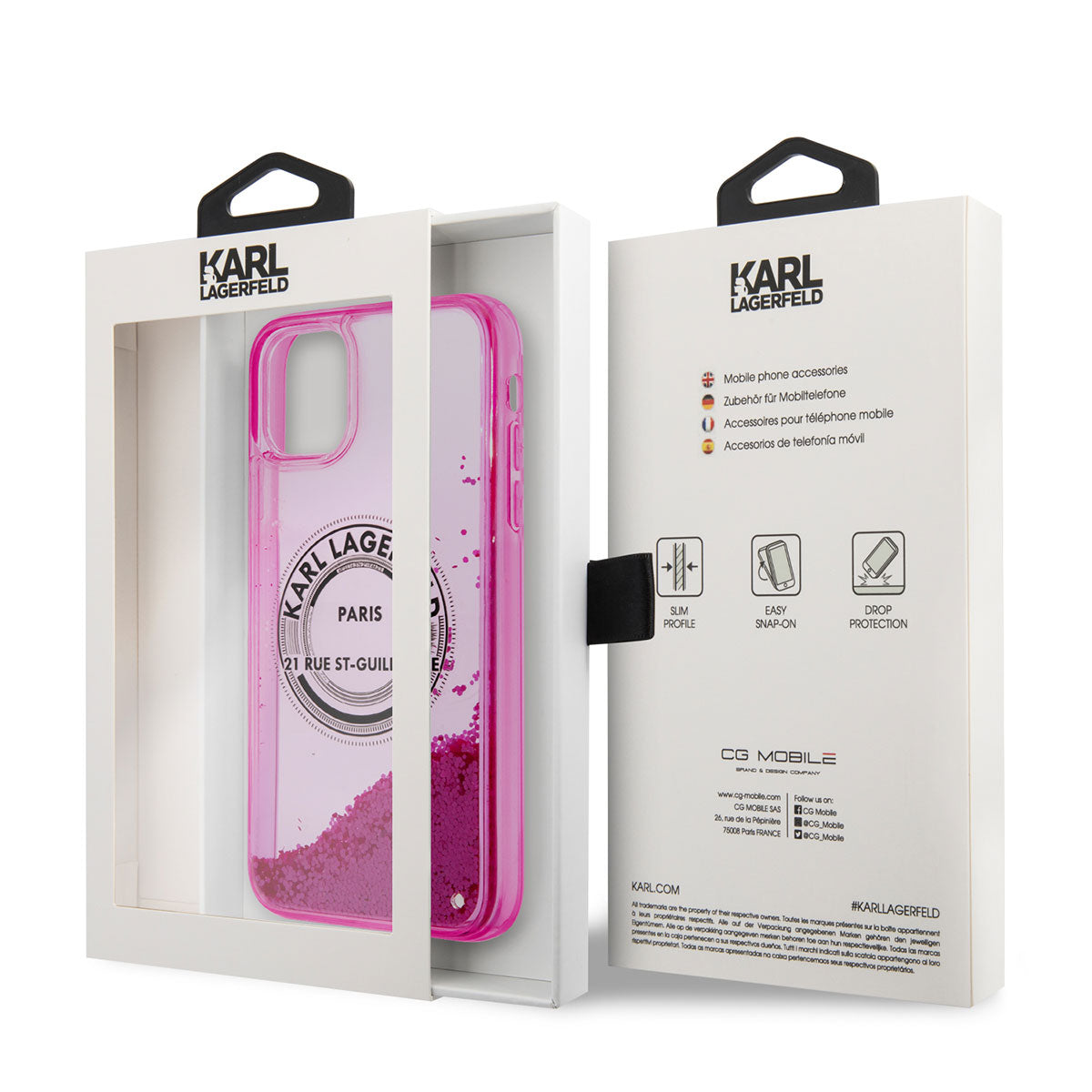 iPhone 11 Kılıf Karl Lagerfeld Sıvılı Simli RSG Dizayn Kılıf