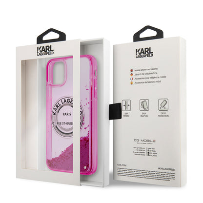 iPhone 11 Kılıf Karl Lagerfeld Sıvılı Simli RSG Dizayn Kılıf