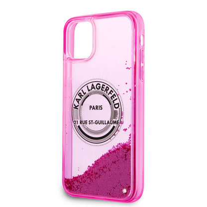 iPhone 11 Kılıf Karl Lagerfeld Sıvılı Simli RSG Dizayn Kılıf