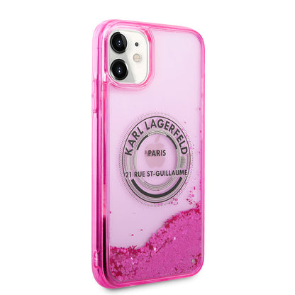 iPhone 11 Kılıf Karl Lagerfeld Sıvılı Simli RSG Dizayn Kılıf