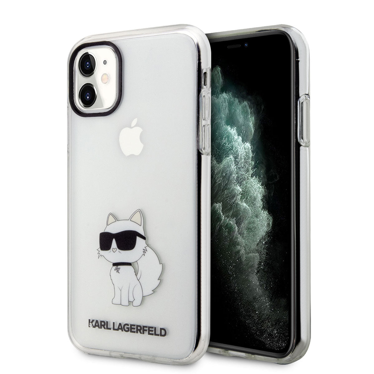 iPhone 11 Kılıf Karl Lagerfeld Transparan Choupette Dizayn Kılıf