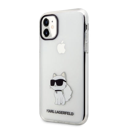 iPhone 11 Kılıf Karl Lagerfeld Transparan Choupette Dizayn Kılıf