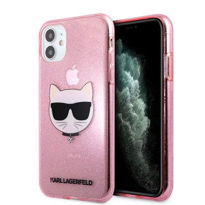 iPhone 11 Kılıf Karl Lagerfeld Transparan Choupette Head Dizayn Kılıf