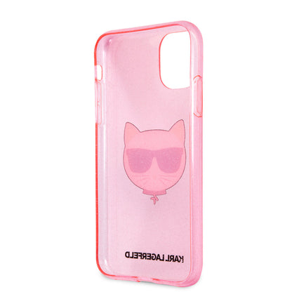 iPhone 11 Kılıf Karl Lagerfeld Transparan Choupette Head Dizayn Kılıf