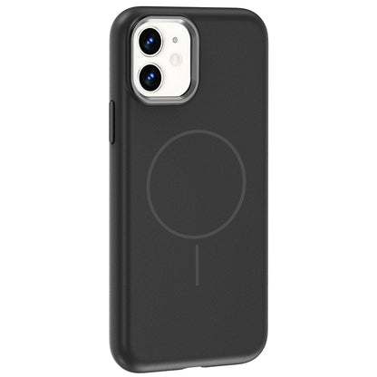 iPhone 11 Kılıf M-Safe Şarj Özellikli Metal Kamera Çerçeveli Zore Edi Silikon Kılıf