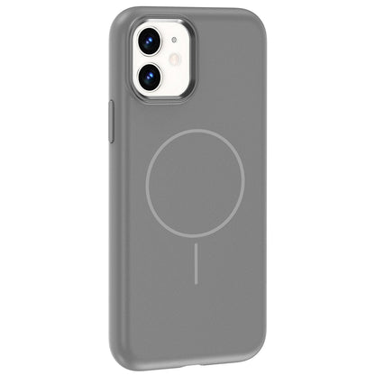 iPhone 11 Kılıf M-Safe Şarj Özellikli Metal Kamera Çerçeveli Zore Edi Silikon Kılıf