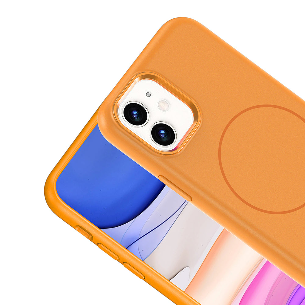 iPhone 11 Kılıf M-Safe Şarj Özellikli Metal Kamera Çerçeveli Zore Edi Silikon Kılıf