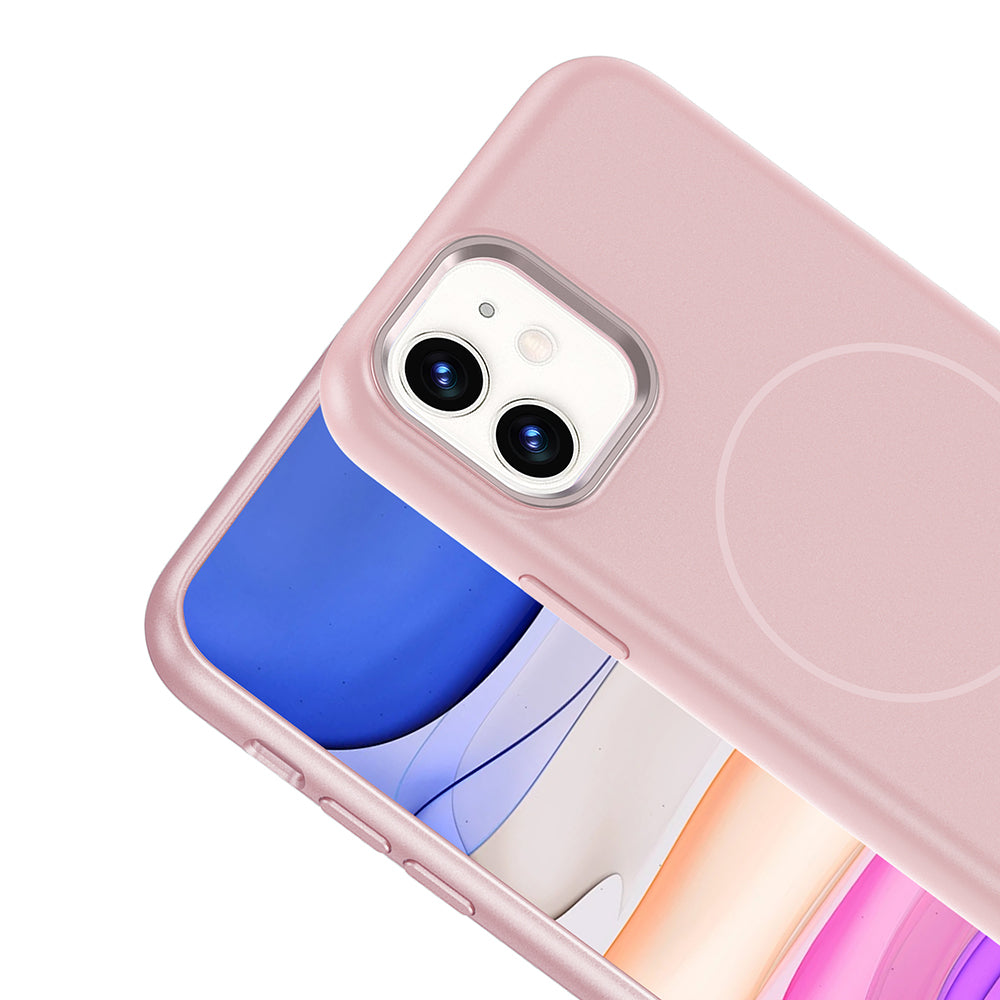 iPhone 11 Kılıf M-Safe Şarj Özellikli Metal Kamera Çerçeveli Zore Edi Silikon Kılıf