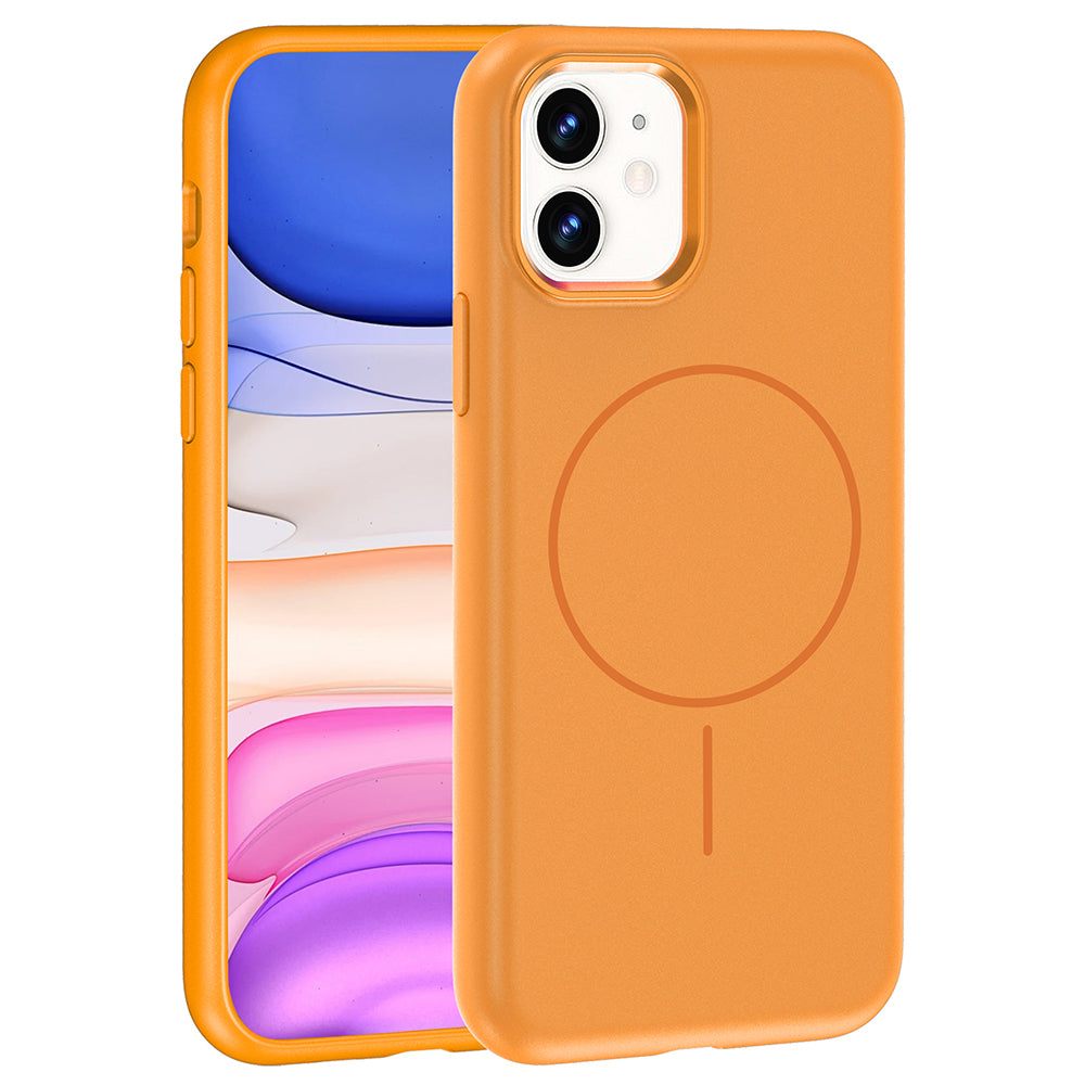 iPhone 11 Kılıf M-Safe Şarj Özellikli Metal Kamera Çerçeveli Zore Edi Silikon Kılıf