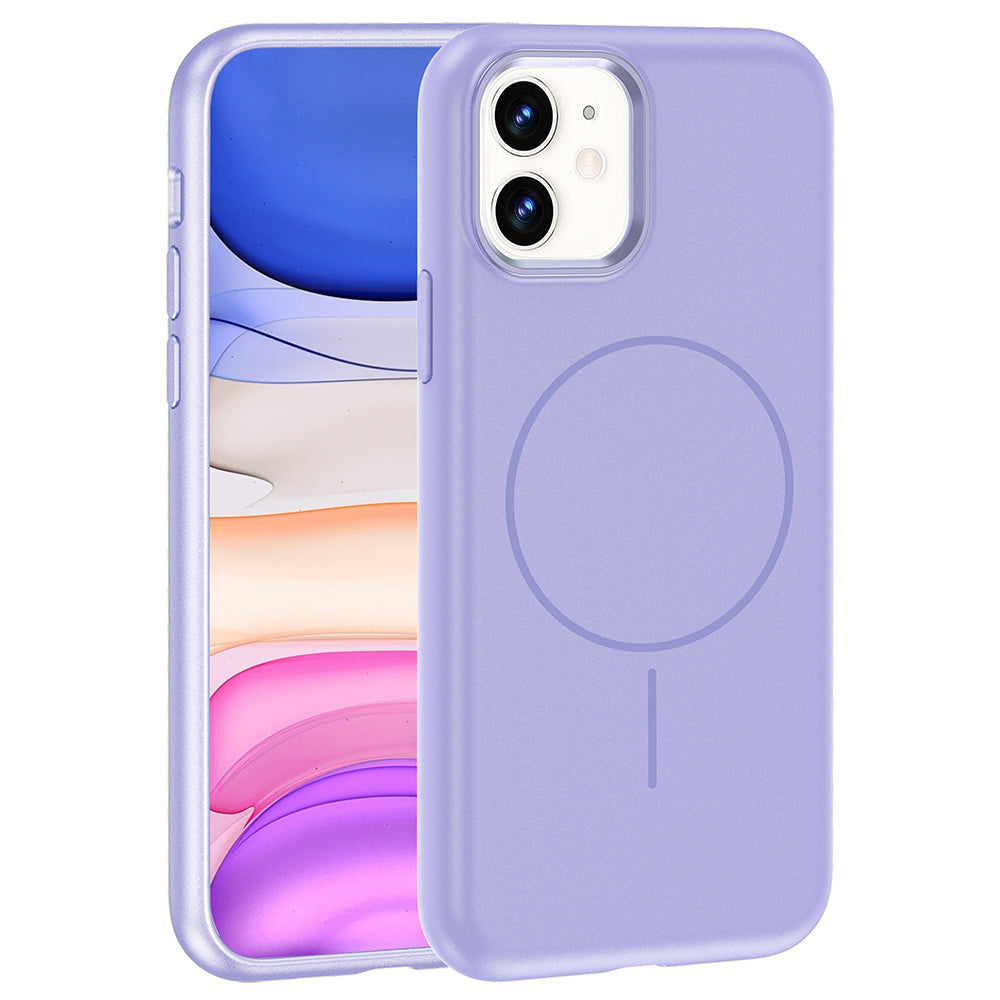 iPhone 11 Kılıf M-Safe Şarj Özellikli Metal Kamera Çerçeveli Zore Edi Silikon Kılıf