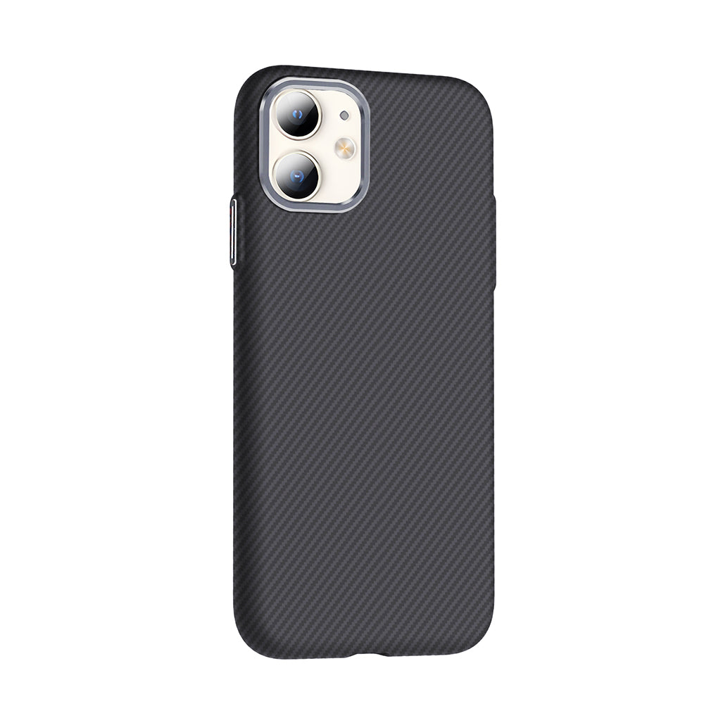 iPhone 11 Kılıf M-safe Şarj Özellikli Karbon Fiber Görünümlü Zore Gros Kılıf