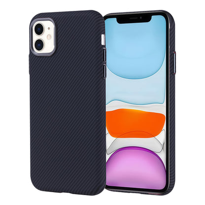 iPhone 11 Kılıf M-safe Şarj Özellikli Karbon Fiber Görünümlü Zore Nekst Kılıf