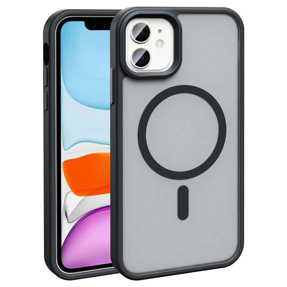 iPhone 11 Kılıf M-safe Şarj Özellikli Mat Arka Yüzey Zore Sio Kılıf