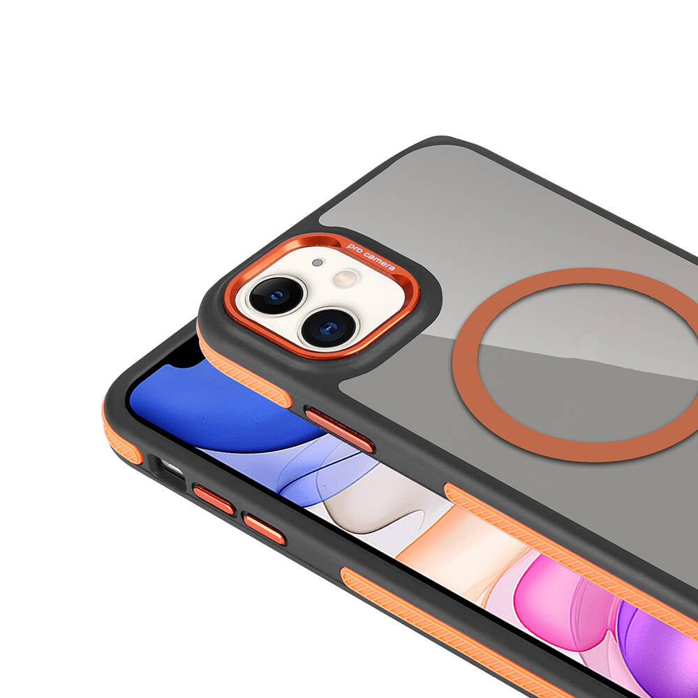 iPhone 11 Kılıf M-safe Şarj Özellikli Mat Görünümlü Zore Solo Kılıf