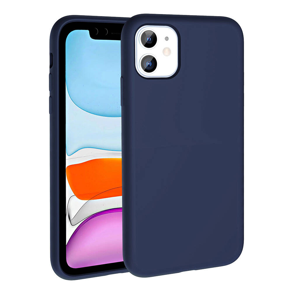 iPhone 11 Kılıf M-safe Şarj Özellikli Sıvı Teknolojili Silinebilir Sert Zore Kivi Kılıf